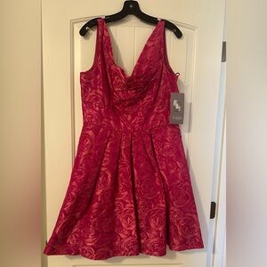 Theia Pink Floral Dress NWT Size 14